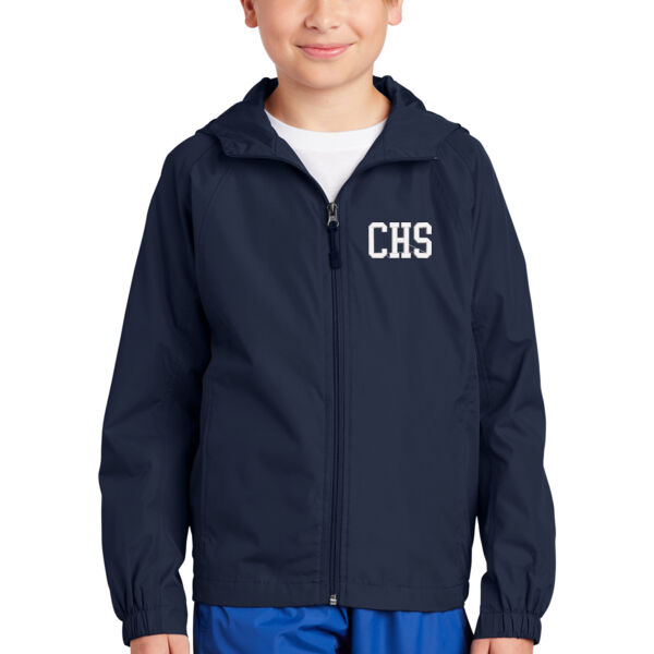 Sport-Tek Youth Hooded Raglan Jacket - Embroidered Logo Thumbnail