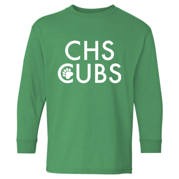 Gildan - Heavy Cotton Youth Long Sleeve T-Shirt  - Printed Logo Thumbnail