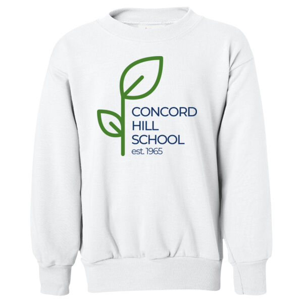 Hanes Ecosmart Youth Crewneck Sweatshirt - Printed Logo Thumbnail